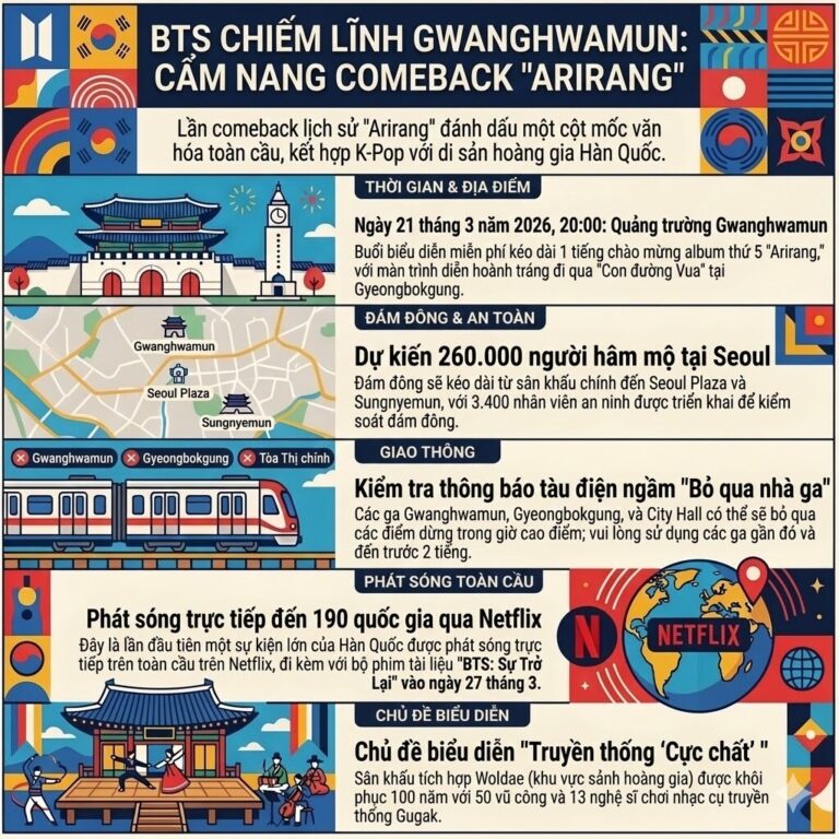 Cẩm nang Comeback Arirang của BTS tại Gwanghwamun
