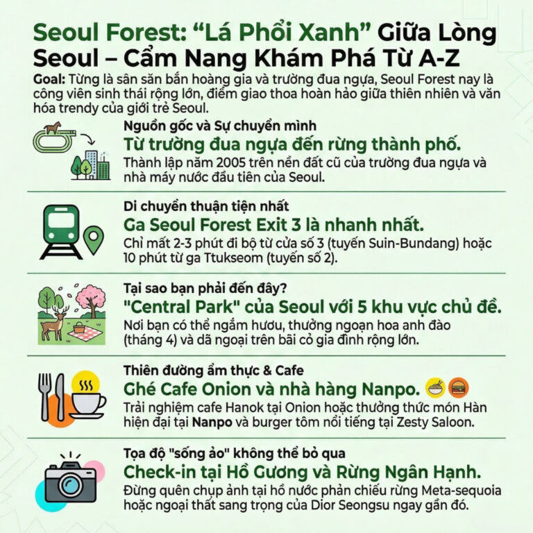Cẩm nang khám phá Seoul Forest