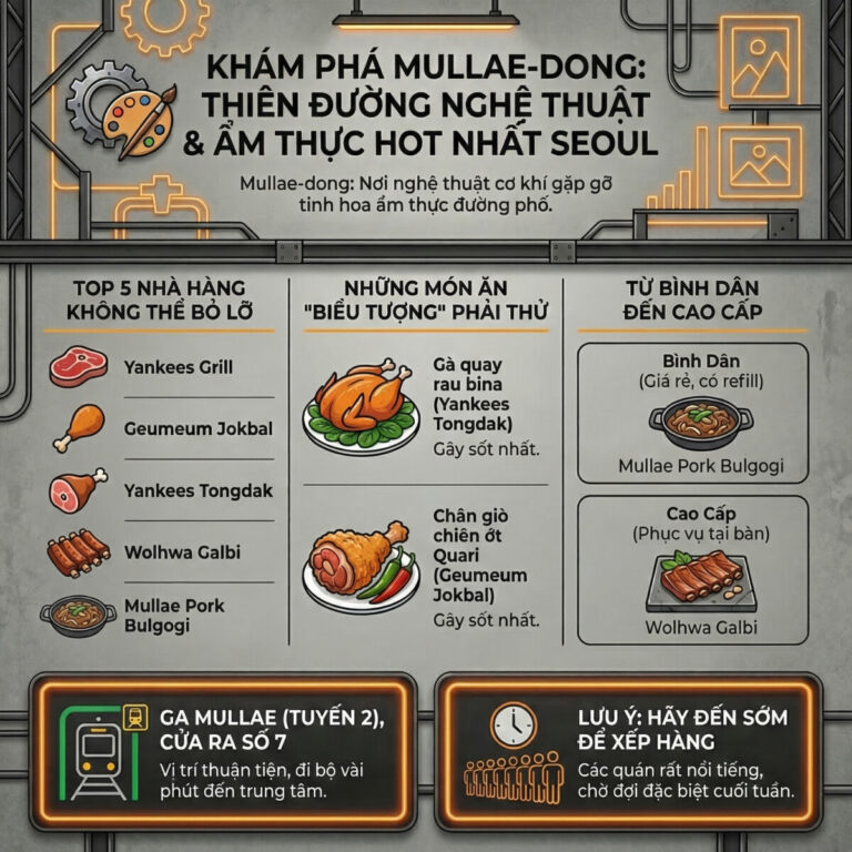 Khám phá ẩm thực Mullae-dong