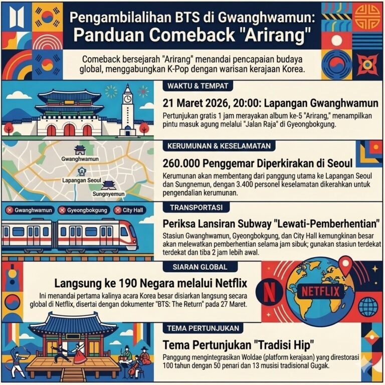 Panduan Comeback BTS Arirang di Gwanghwamun